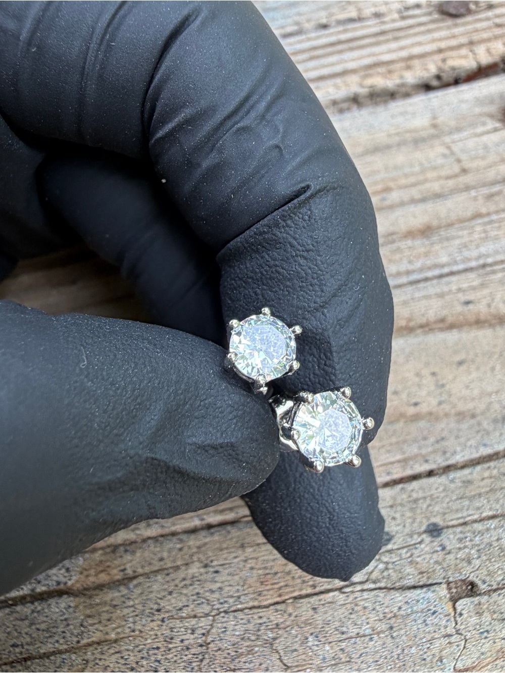 Moissanite, 1ct Stud Earrings 925โ Sterling Silver 6 Prong .5ct Each